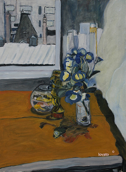 jorge lovato oil painting new york window and still life-art student's league